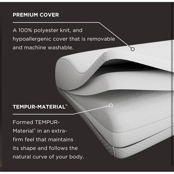 Tempur-Pedic TEMPUR-Ergo Neck Pillow, Large Profile, White - Picture 7 of 10